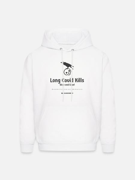 Long Crowvid kills - Men's Hoodie - white