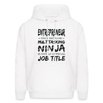 Ninja Entrepreneur - Men's Hoodie - white - Front - Elias (183cm)