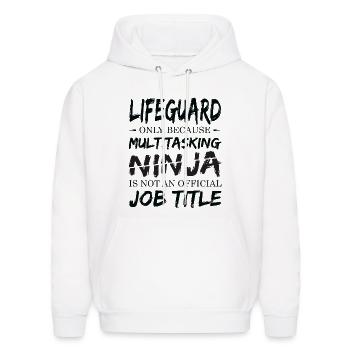 Ninja Lifeguard - Men's Hoodie - white - Front - Elias (183cm)