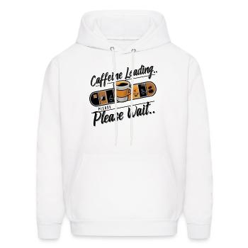 Caffeine Loading... Please Wait - Men's Hoodie - white - Front - Elias (183cm)