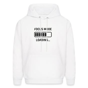 Focus Mode Loading – Productivity & Motivation Des - Men's Hoodie - white - Front - Elias (183cm)