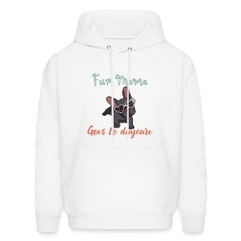 Mom's Dog ,Fur Kids, Fur baby - Men's Hoodie - white - Front - Elias (183cm)