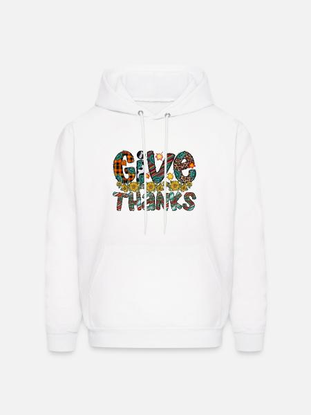 Give Thanks - Men's Hoodie - white