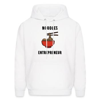 noodles entrepreneur funny design - Men's Hoodie - white - Front - Elias (183cm)