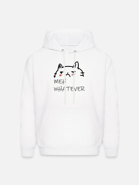Meh Whatever - Men's Hoodie - white