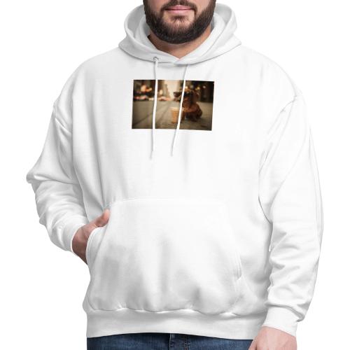 Funny Dachshund Iced Coffee Lover Tee - Men's Hoodie