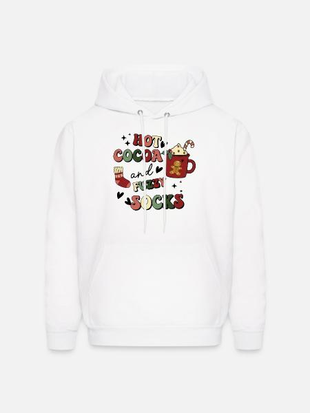 Hot Cocoa And Fuzzy Socks - Men's Hoodie - white