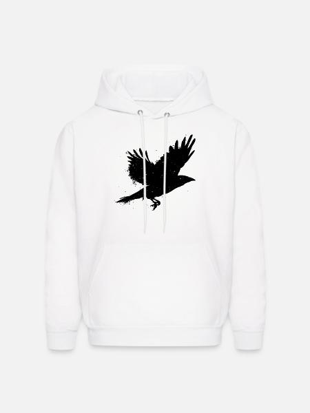 Grunge Raven - Men's Hoodie - white