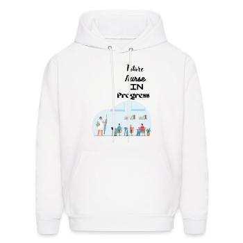Future Nurse in Progress Tee - Men's Hoodie - white - Front - Elias (183cm)