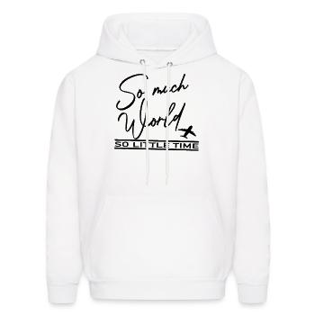 So Much World So Little Time - Men's Hoodie - white - Front - Elias (183cm)