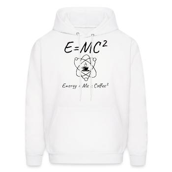Coffee Science Equation E=MC2 Relativity Theory - Men's Hoodie - white - Front - Elias (183cm)