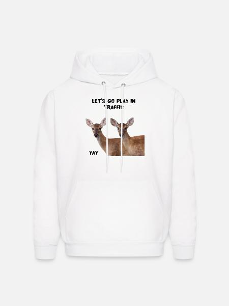 Risky Deer - Men's Hoodie - white