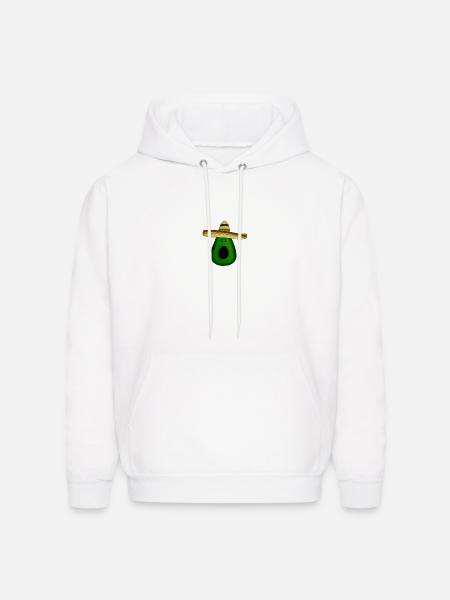 Mexican avocado with sombrero - Men's Hoodie - white