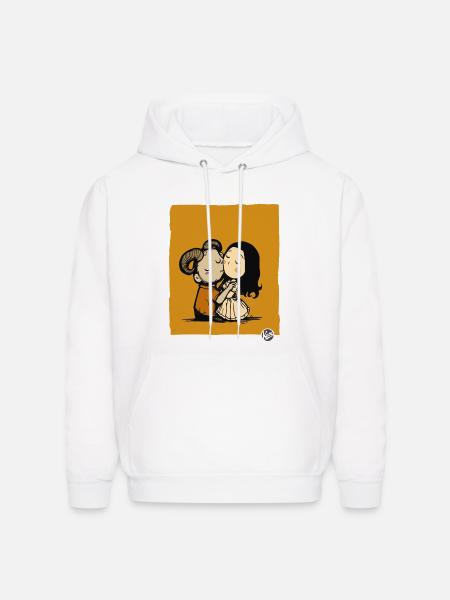 Rustic Ram Kiss Duo - Men's Hoodie - white