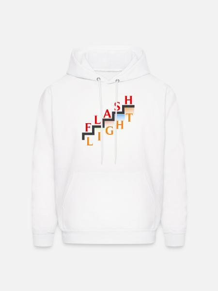 FLASH LIGHT - Men's Hoodie - white