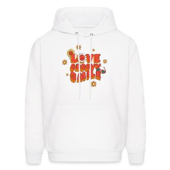 Love groovy smile - Men's Hoodie - white - Front - Elias (183cm)