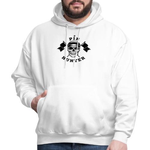 PIN HUNTER - Pro Golf Gift Tee - Skull & Flag - Men's Hoodie