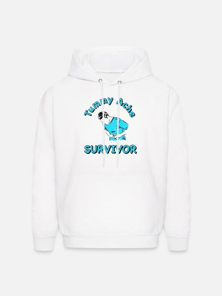 Tummy Ache Survivor - Men's Hoodie - white