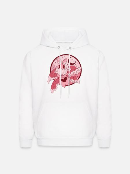 Rosy Maple Mothman - Men's Hoodie - white