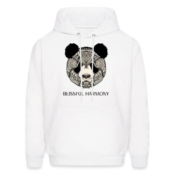 Blissful Harmony Yoga - Men's Hoodie - white - Front - Elias (183cm)