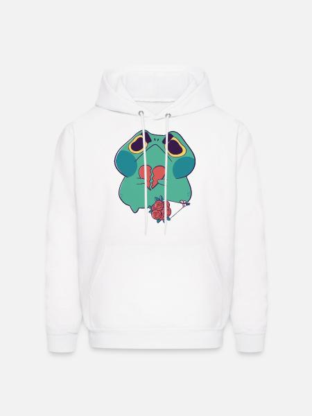 Broken Heart Frog - Men's Hoodie - white