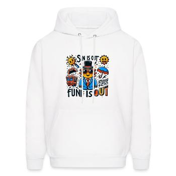 Sun Is Out Fun Is Out - Men's Hoodie - white - Front - Elias (183cm)