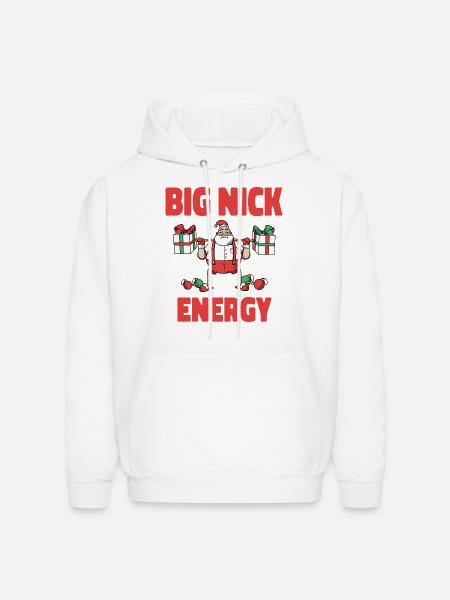 Big Nick Energy Christmas - Men's Hoodie - white
