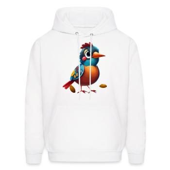 cute Bird cartoon animal - Men's Hoodie - white - Front - Elias (183cm)
