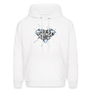 Be The Change and Be Brilliant - Men's Hoodie - white - Front - Elias (183cm)