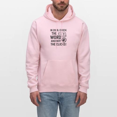 BW Word Clicks 2026 background - Men's Hoodie