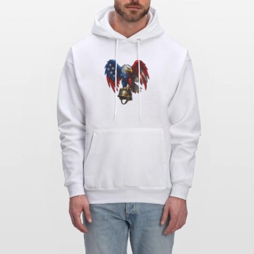 American Flag Bald Eagle - Helmet - Men's Hoodie