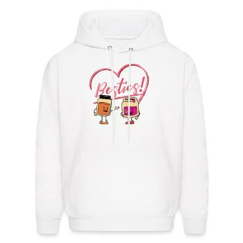 Besties peanut butter and jelly - Men's Hoodie - white - Front - Elias (183cm)