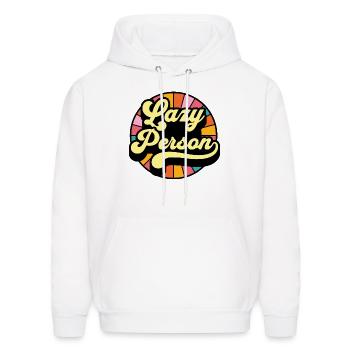 Lazy person - Men's Hoodie - white - Front - Elias (183cm)