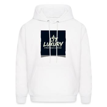 Lit Tag - Men's Hoodie - white - Front - Elias (183cm)