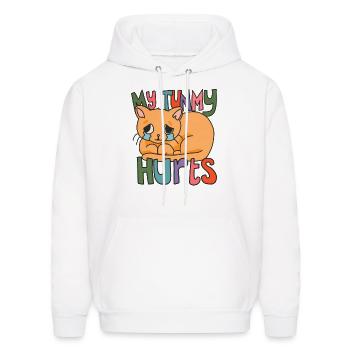 My Tummy Hurts - Men's Hoodie - white - Front - Elias (183cm)