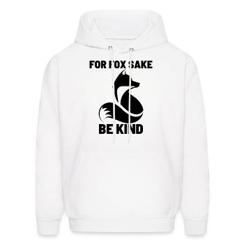 For fox sake be kind - Men's Hoodie - white - Front - Elias (183cm)