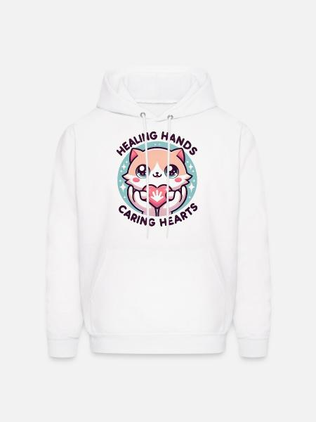 Healing Hands - Men's Hoodie - white