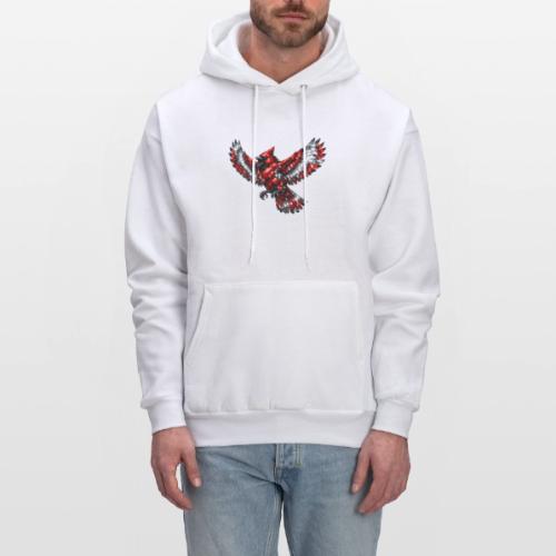 Silver Cardinal in Flight - Men's Hoodie