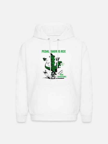 Pedal-Saurus Rex – Ride Prehistoric - Men's Hoodie - white