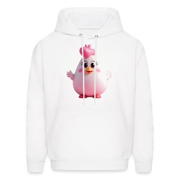 Cute Hen T-shirt - Men's Hoodie - white - Front - Elias (183cm)