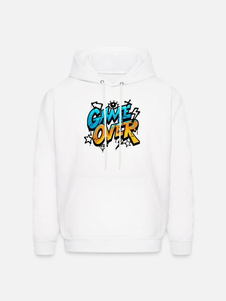 Game Over Neon Splash - Men's Hoodie - white