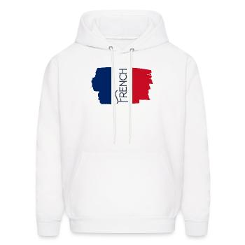 T shirt screen printing with a brush design new - Men's Hoodie - white - Front - Elias (183cm)