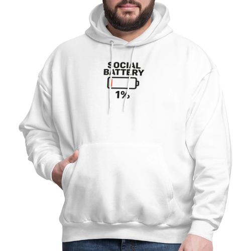 Social battery 1 percent - Men's Hoodie