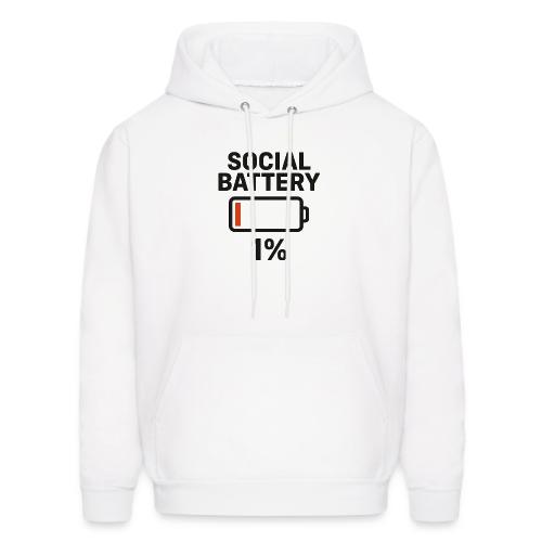 Social battery 1 percent - Men's Hoodie