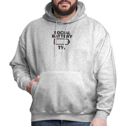 Social battery 1 percent - Men's Hoodie