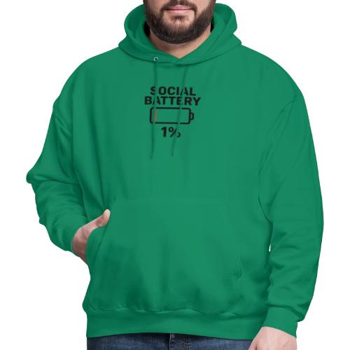 Social battery 1 percent - Men's Hoodie