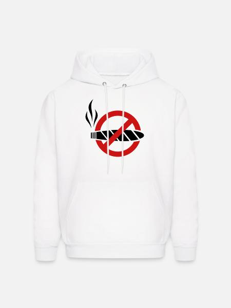 No smoking - cigar - Men's Hoodie - white