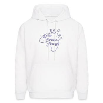 Split Screen Neon - Men's Hoodie - white - Front - Elias (183cm)