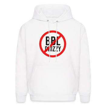 No BBL Drizzy - Black and Red - Men's Hoodie - white - Front - Elias (183cm)