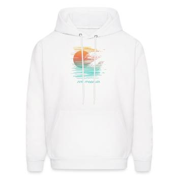 Artistic Sint Maarten Palm Tree Vacation Souvenir - Men's Hoodie - white - Front - Elias (183cm)